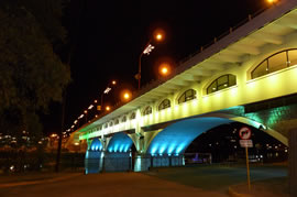 Noche en Puente Uruguay